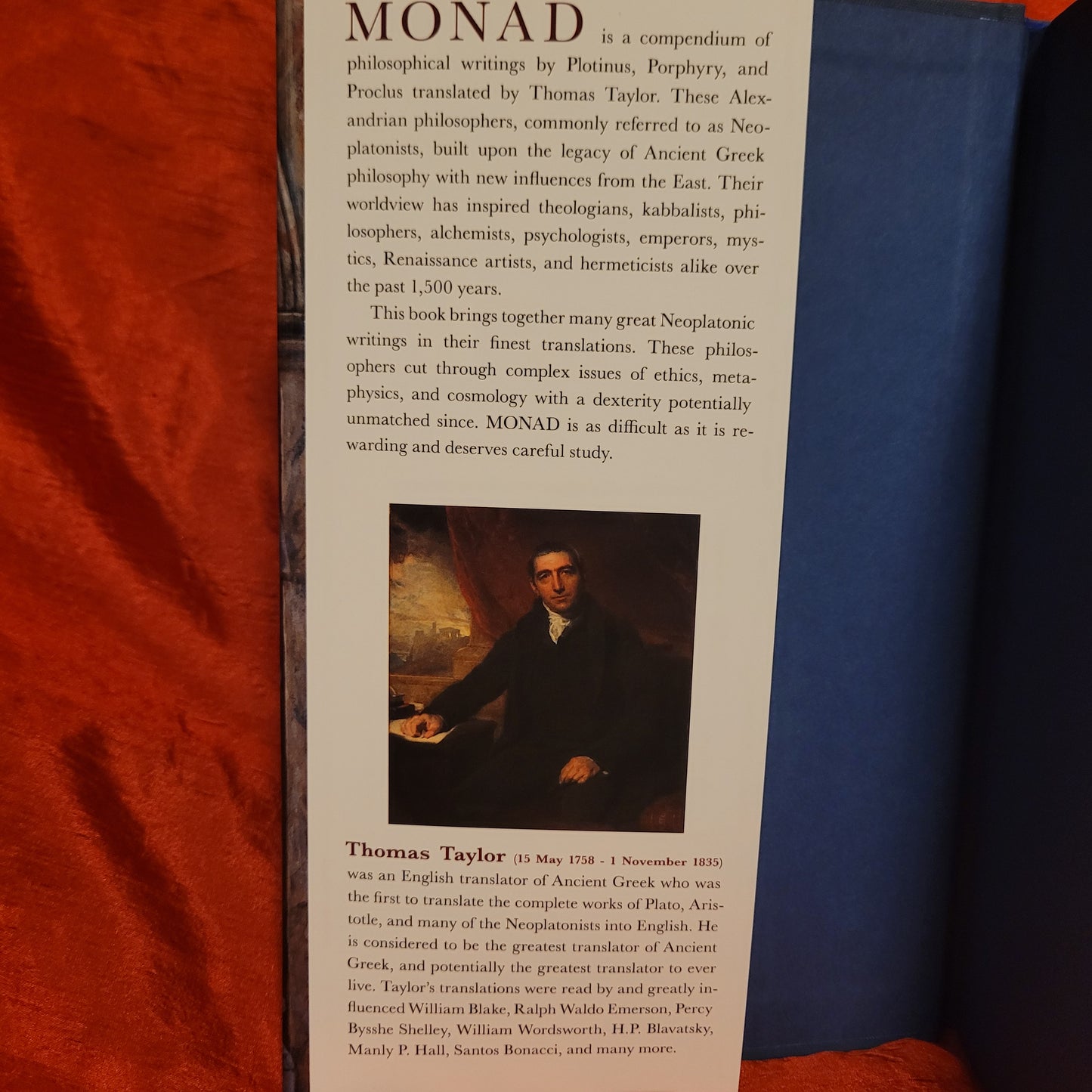 MONAD by Plotinus, Porphyry, and Proclus (Gallowglass Books, 2024) Hardcover