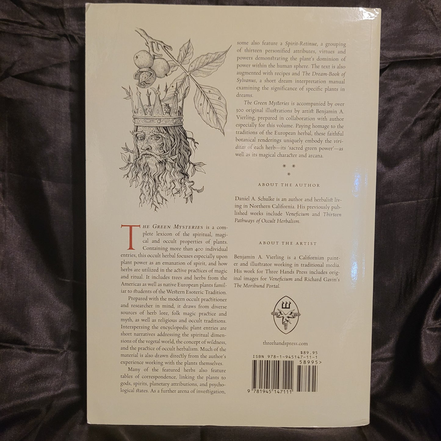 The Green Mysteries: An Occult Herbarium by Daniel A. Schulke with Illustrations by Benjamin A. Vierling (Three Hands Press, 2022) Paperback Edition