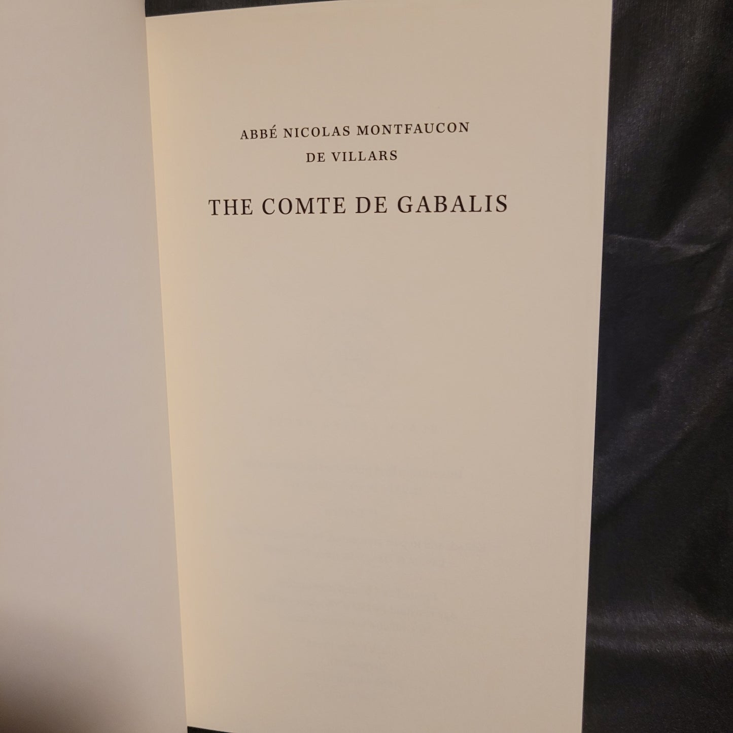 The Comte de Gabalis by Abbé Henri Montfaucon de Villars Edited by Joscelyn Godwin (Black Letter Press, 2024) Hardcover First Edition Limited to 333 Copies