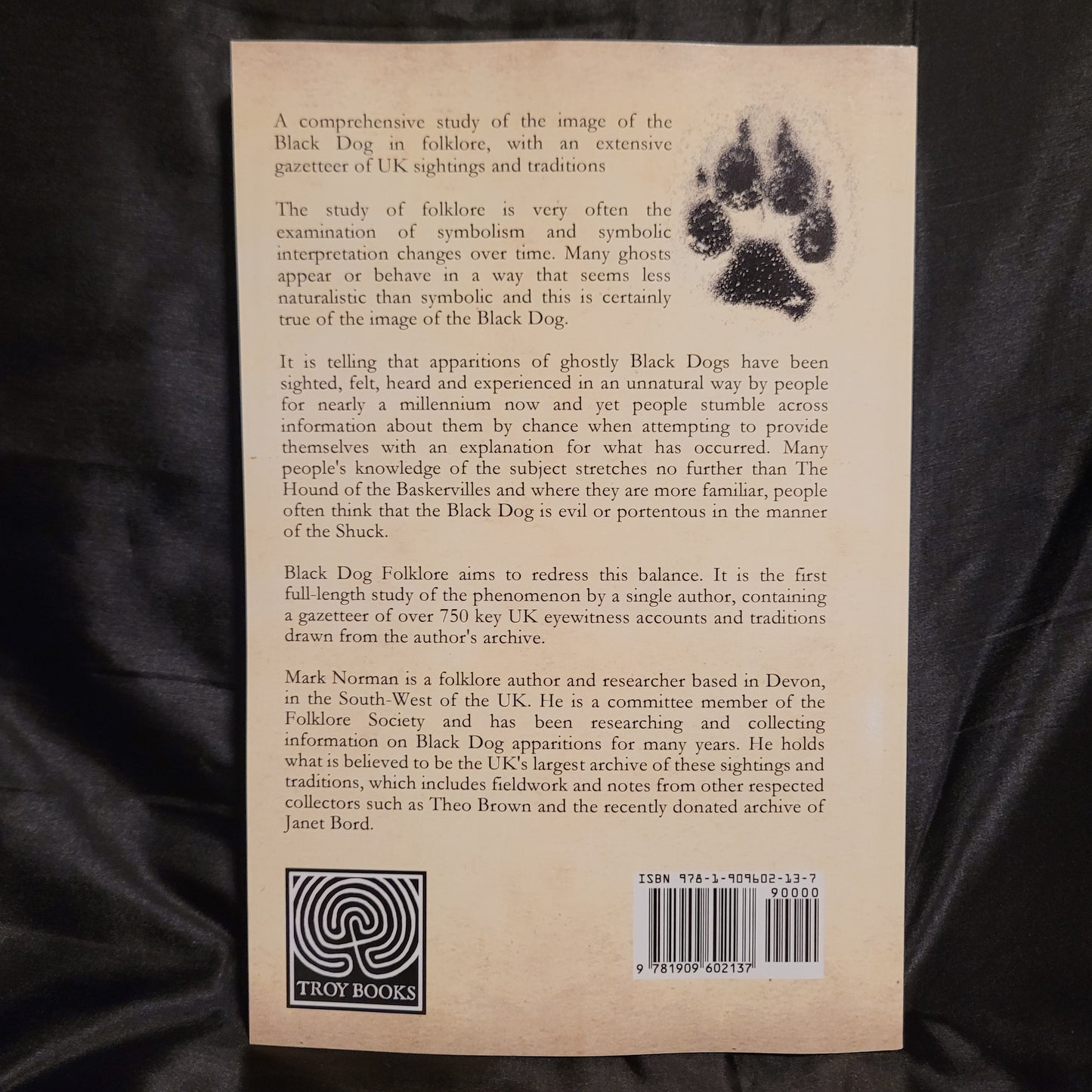 Black Dog Folklore by Mark Norman (Troy Books, 2016) Paperback Edition