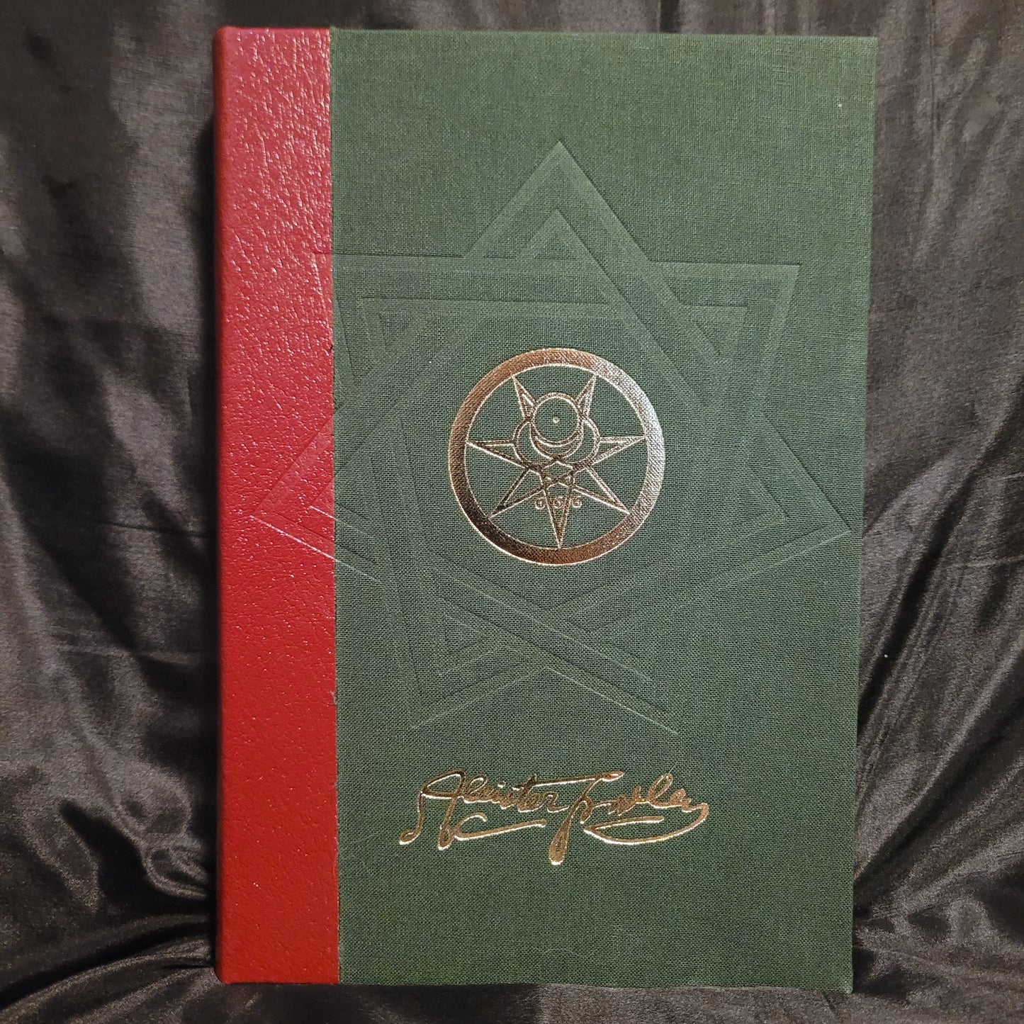 AMOR DIVINA by Aleister Crowley (Hell Fire Club Books) Limited Edition Hardcover Quarter Bound in Red Pigskin and Green Cloth