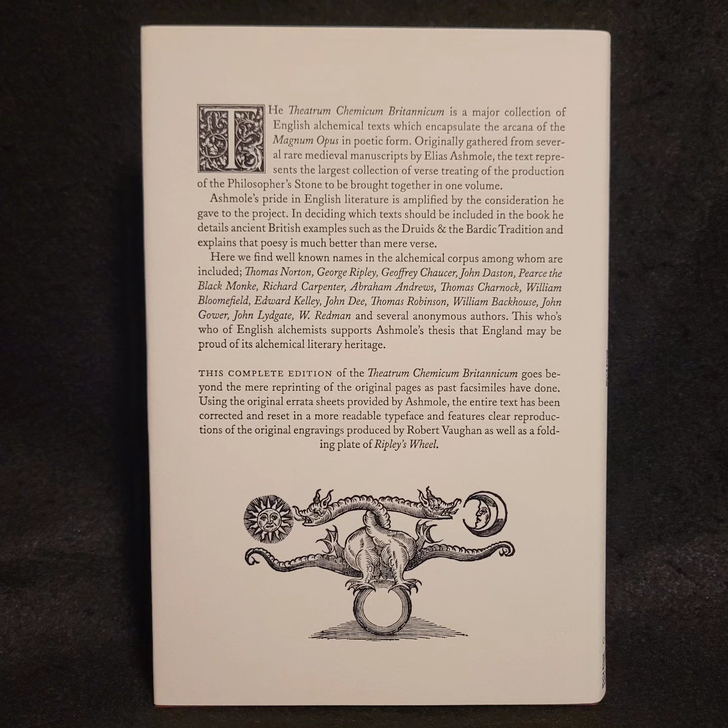 Theatrum Chemicum Britannicum by Elias Ashmole (Ouroboros Press, 2011) Limited Edition Hardcover