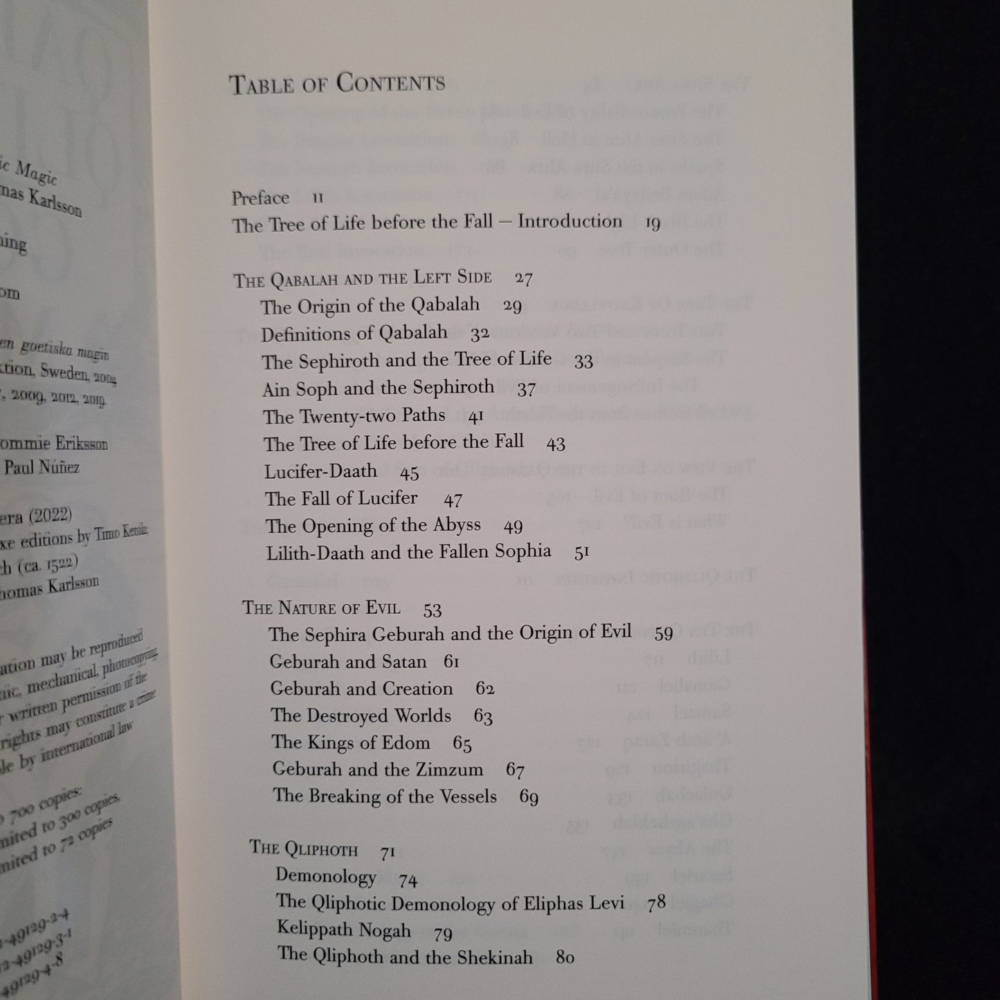 Qabalah, Qliphoth and Goetic Magic by Thomas Karlsson (Manus Sinistra Publishing, 2024) Softcover Edition