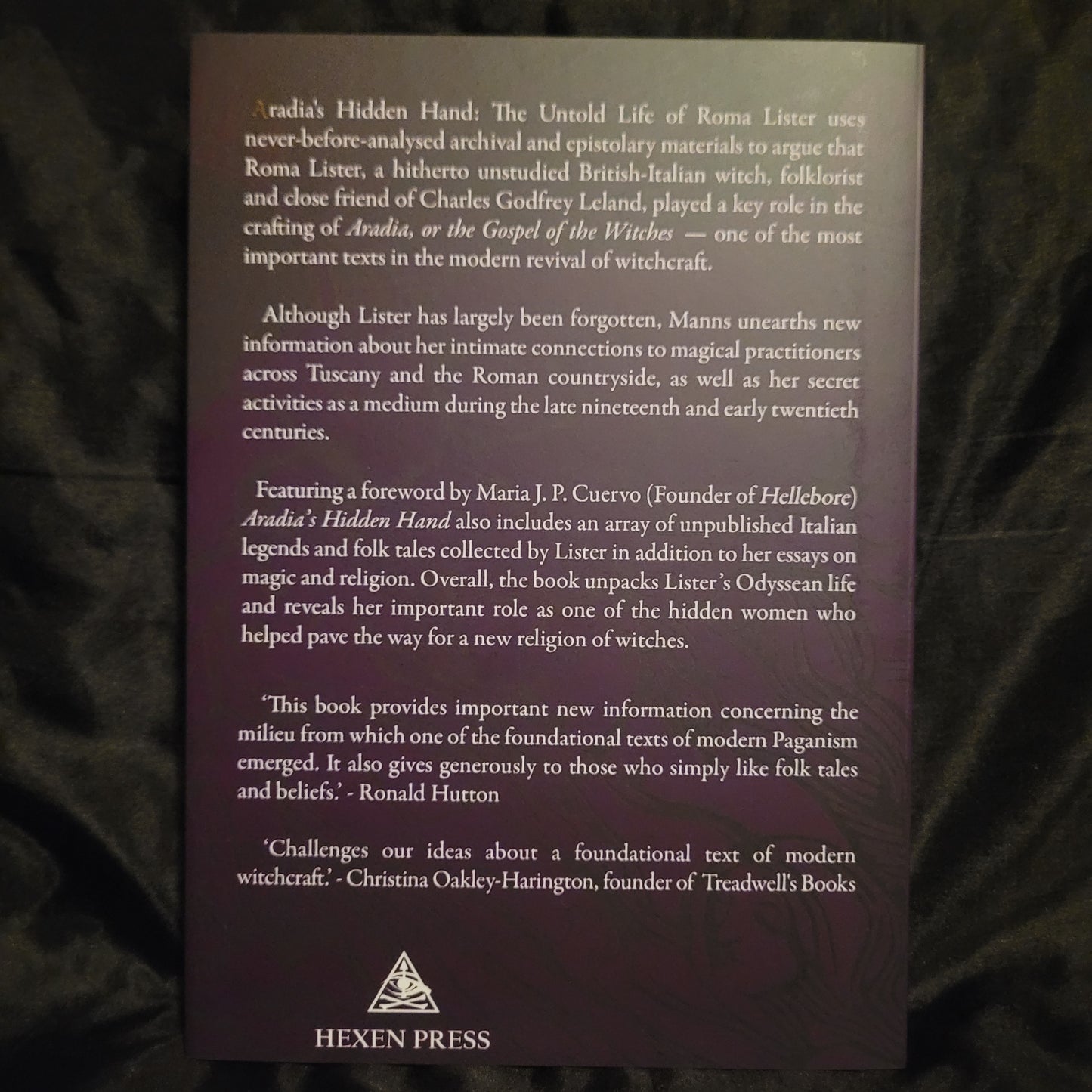 Aradia's Hidden Hand: The Untold Life of Roma Lister by A.D. Manns (Hexen Press, 2025) Limited Edition Hardcover