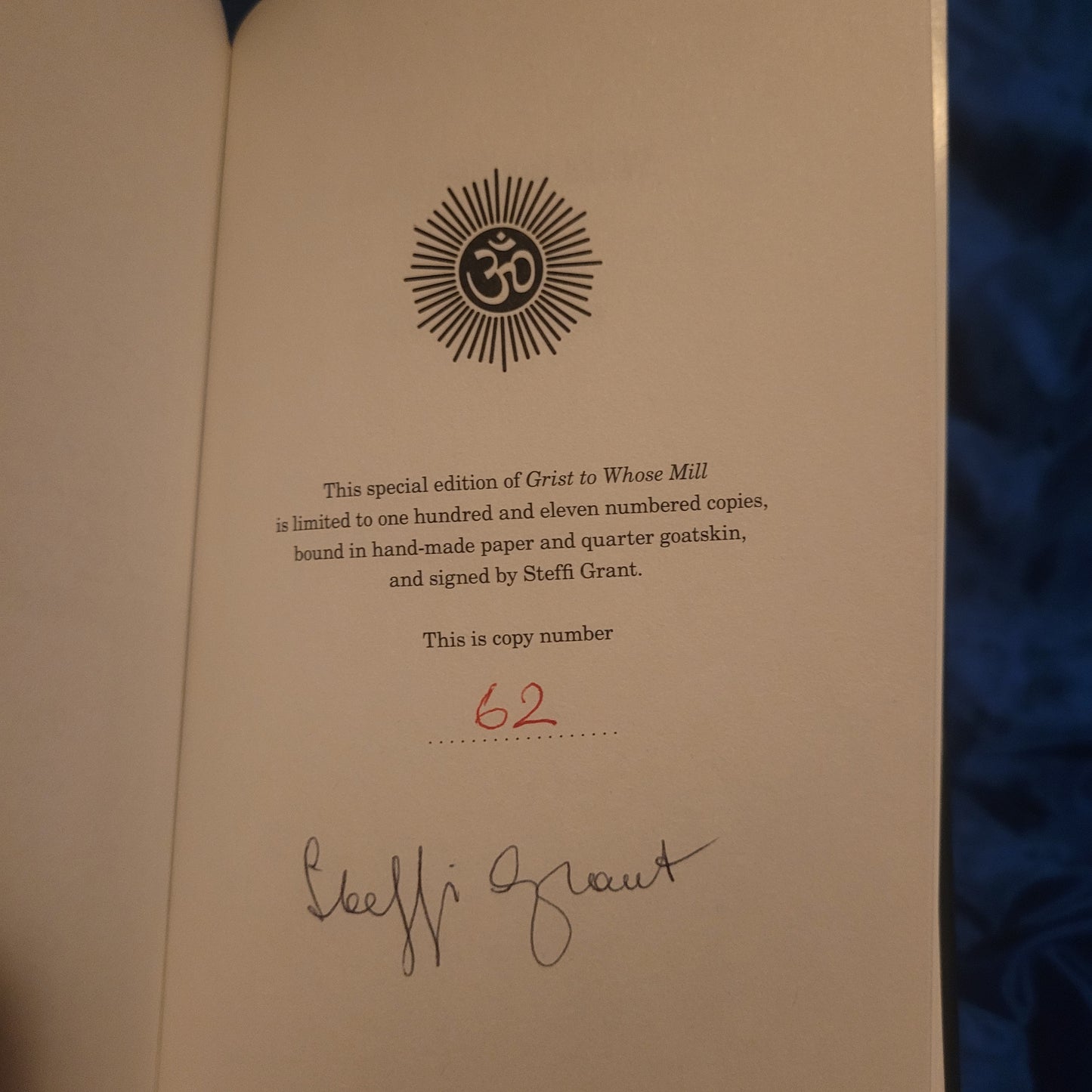 Grist to Whose Mill? A Novel of Nemesis by Kenneth Grant (Starfire Publishing, 2012) Deluxe Edition