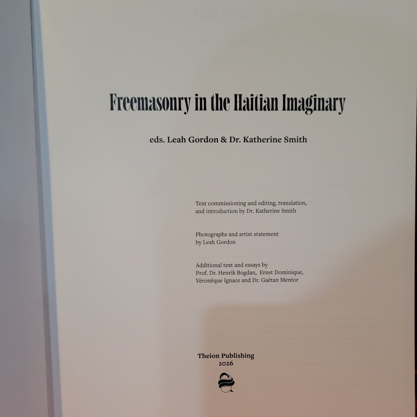 Freemasonry in the Haitian Imaginary (Theion Publishing, 2026) Fine Hardcover Edition