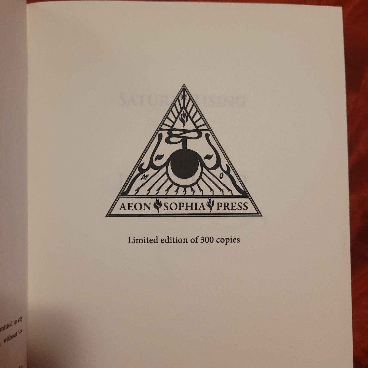Saturn Rising & Into the Void by J.T. Kirkbride (Aeon Sophia Press, 2022) Limited Edition Hardcover