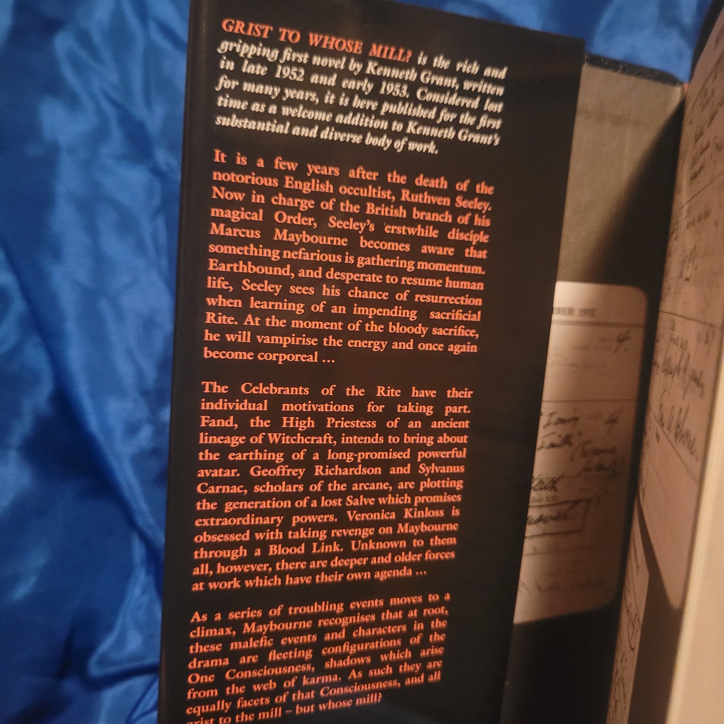 Grist to Whose Mill? A Novel of Nemesis by Kenneth Grant (Starfire Publishing, 2012) Deluxe Edition