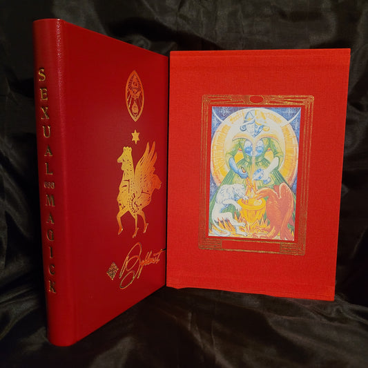 SEXUAL MAGICK: (Amor Divina) by Aleister Crowley, C.S. Jones, G.J. Yorke, & others (Hell Fire Club Books) Deluxe Leather Bound Edition in Custom Slipcase Limited to 42 Copies