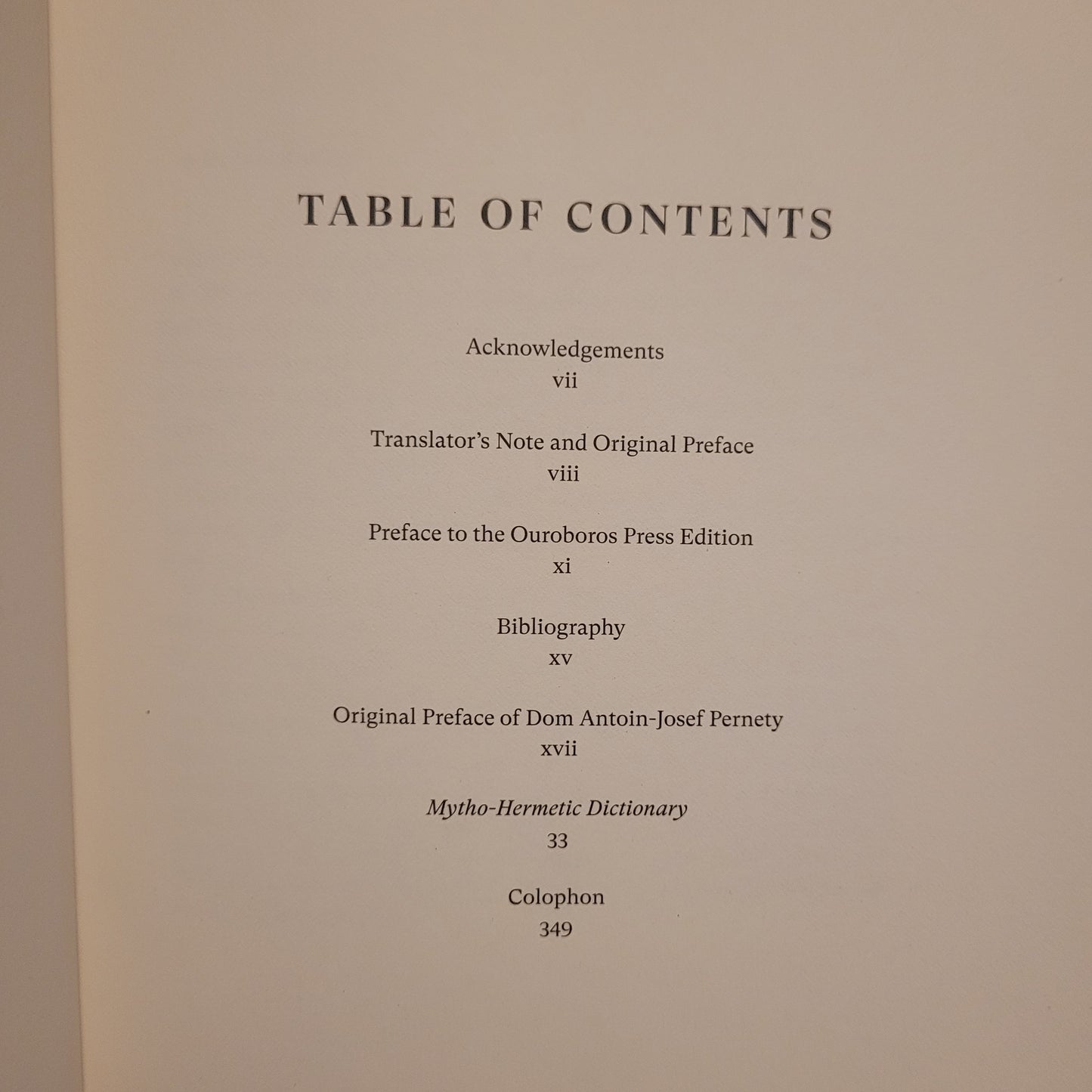 Mytho-Hermetic Dictionary by Dom Antoin-Josef Pernety (Ouroboros Press, 2018) Limited Edition Hardcover