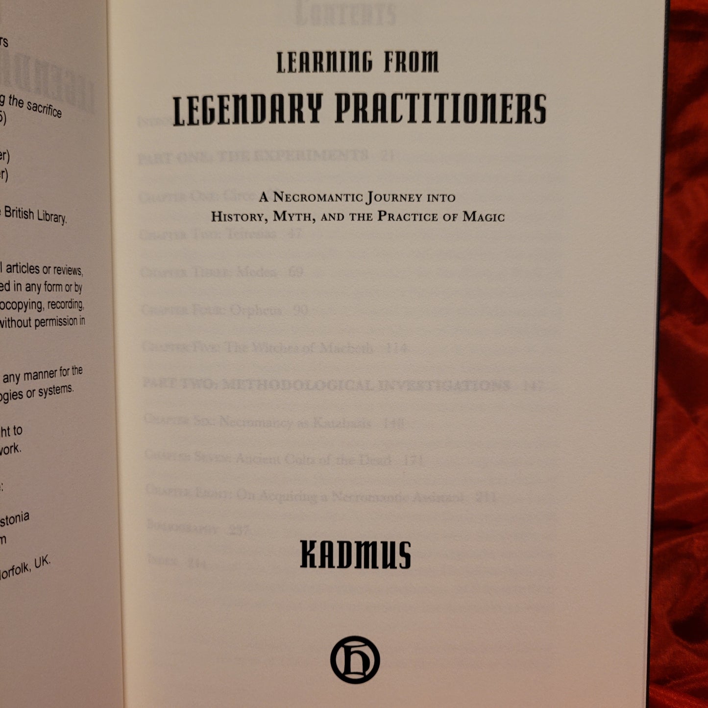 Learning from Legendary Practitioners by Kadmus (Hadean Press, 2025) Limited Edition Hardcover