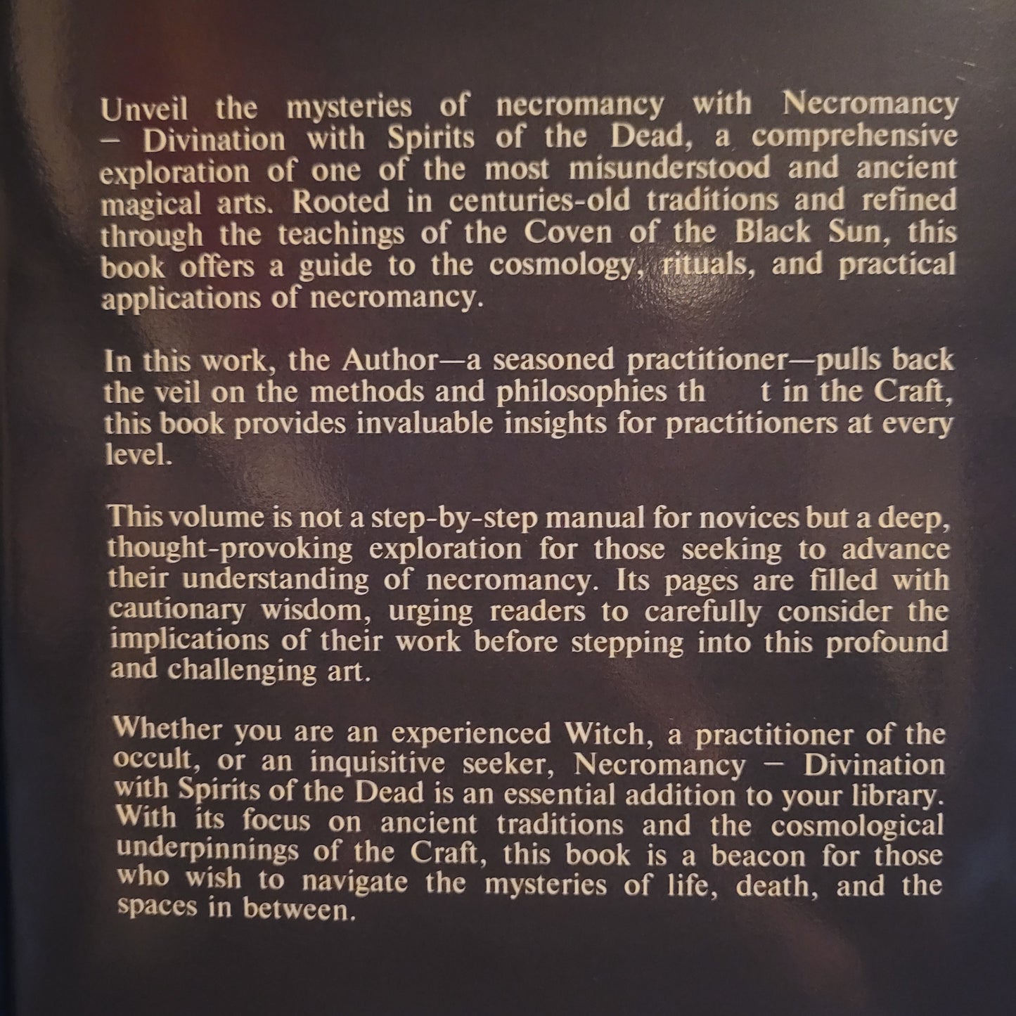 Necromancy: Divination with Spirits of the Dead by Oscar Tusk (Troy Books, 2025) Dust Jacketed Hardback Edition