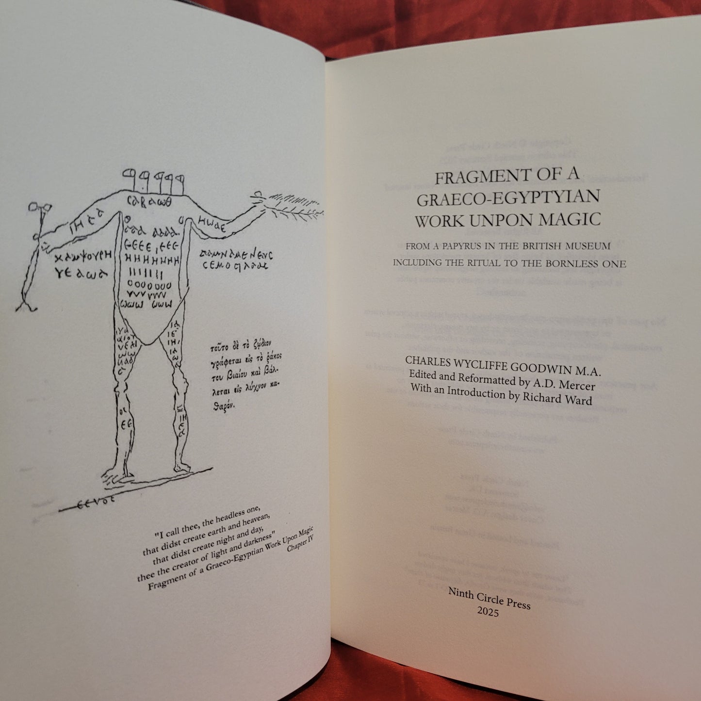 Fragment of a Graeco-Egyptian   Work Upon Magic (Ninth Circle Press, 2025) Limited Edition Hardcover