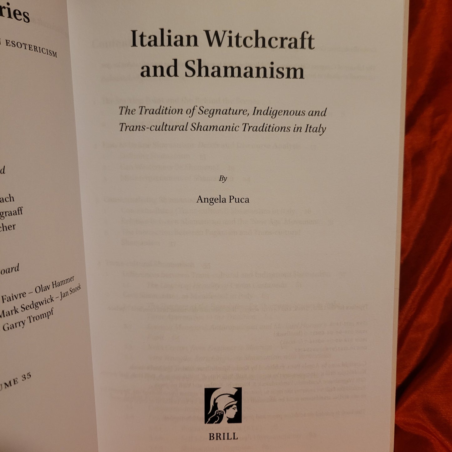Italian Witchcraft and Shamanism by Angela Puca (Brill, 2024) Hardback