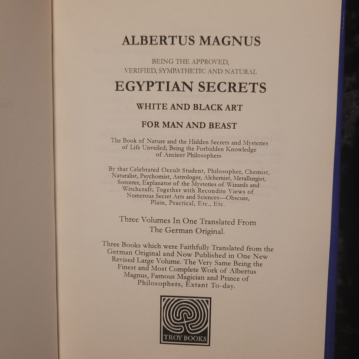 Egyptian Secrets of Albertus Magnus (Troy Books, 2026) Hardback