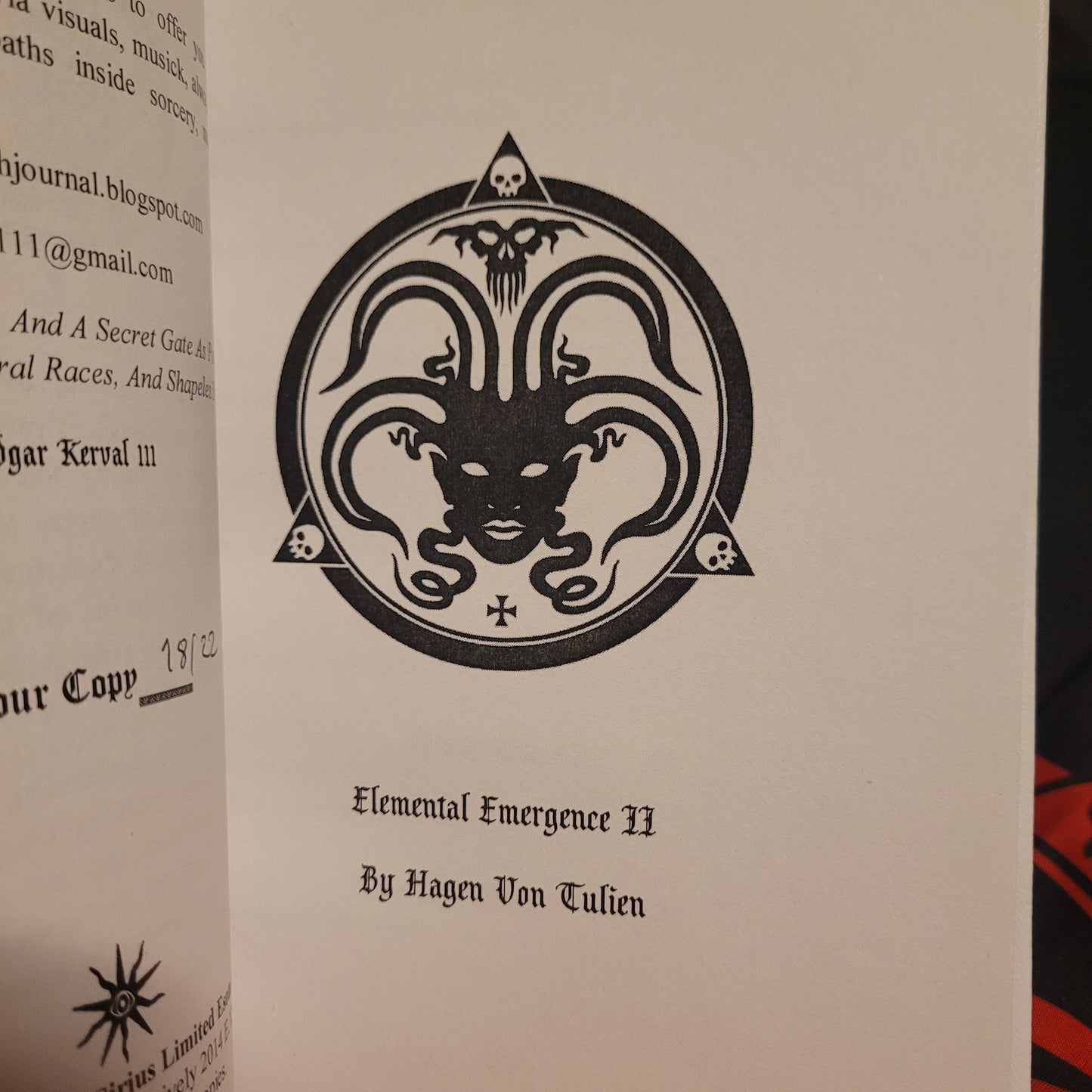 QLIPHOTH “The Awakening” (Atavistic Path) Vol I (Sirius Limited Esoterica) Deluxe Edition