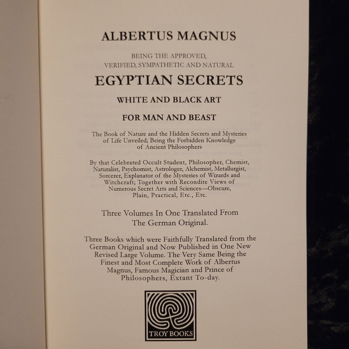 Egyptian Secrets of Albertus Magnus (Troy Books, 2026) Paperback