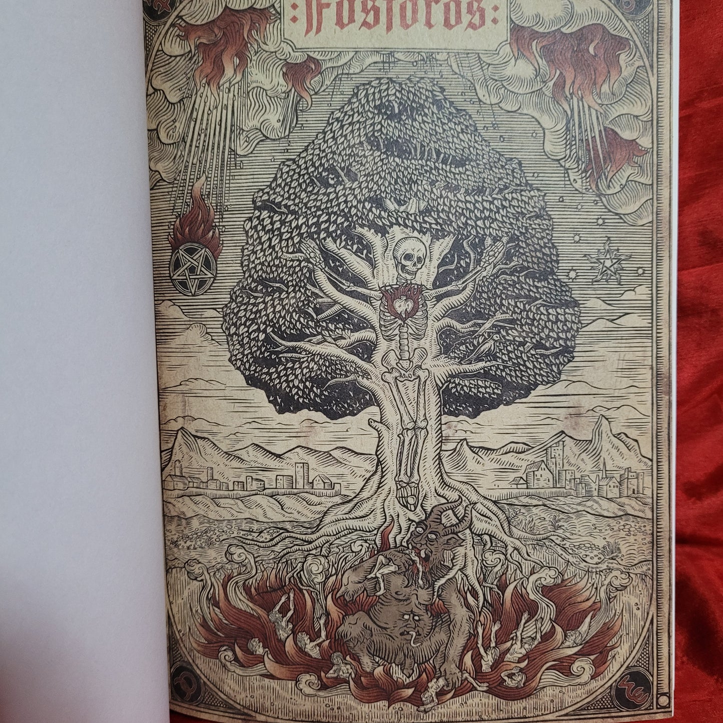 Fosforos: Study on the Being & Essence of Satan and on the Occult Philosophy in Six Parts by Johannes Nefastos (Ixaxaar Occult Literature, 2013) Silk Bound Limited Edition in Custom Slipcase #17/145