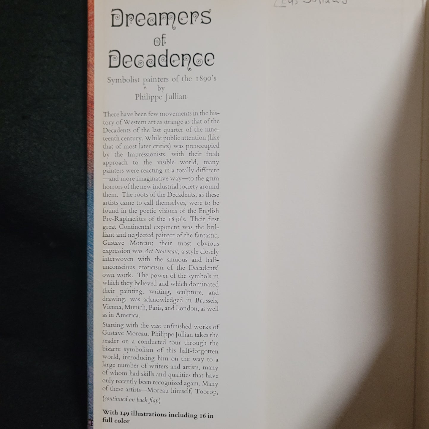 Dreamers of Decadence by Philippe Julian (Praeger Publishers, 1971) Hardcover edition