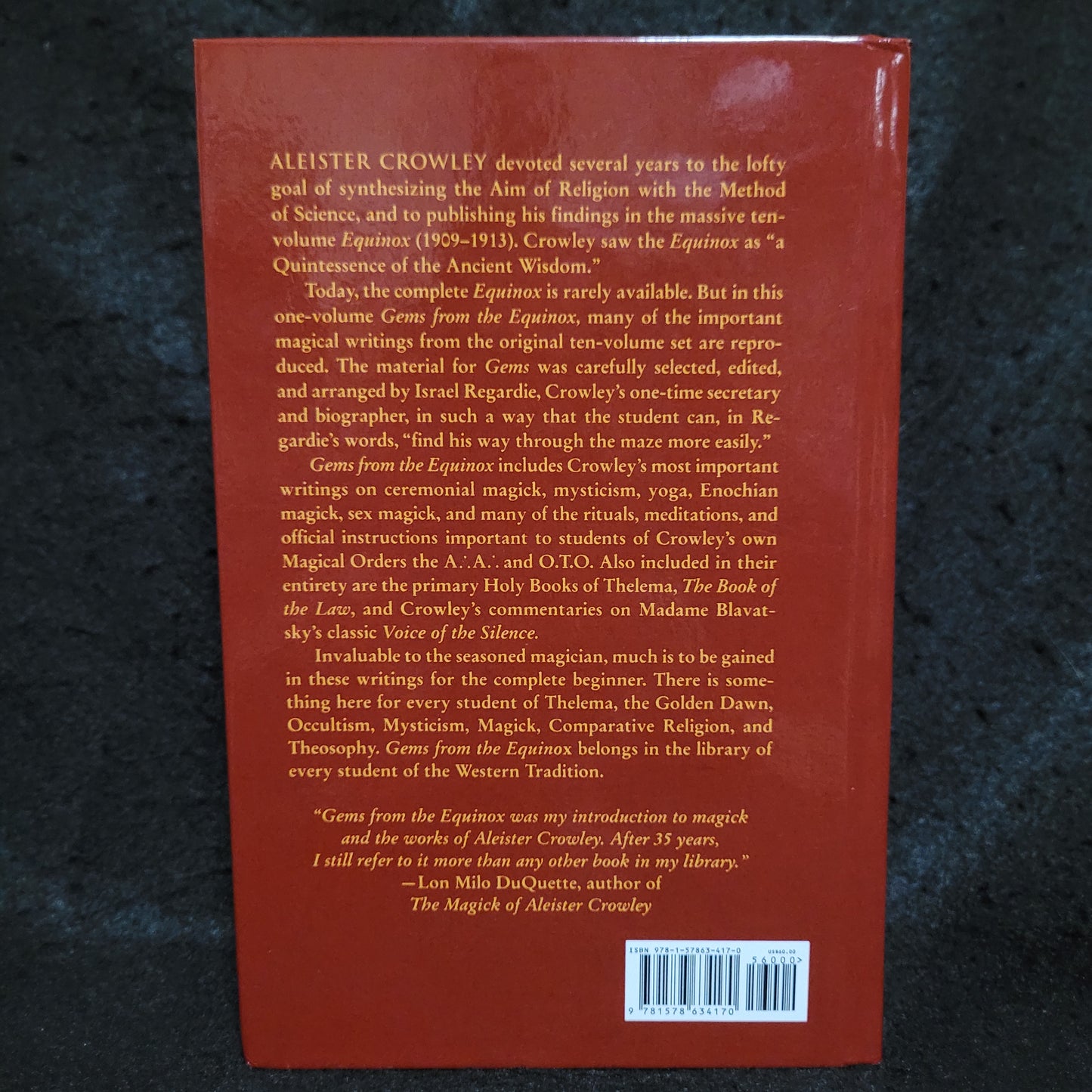 Gems from the Equinox: Instructions by Aleister Crowley for His Own Magical Order (Weiser Books, 2007) Hardcover