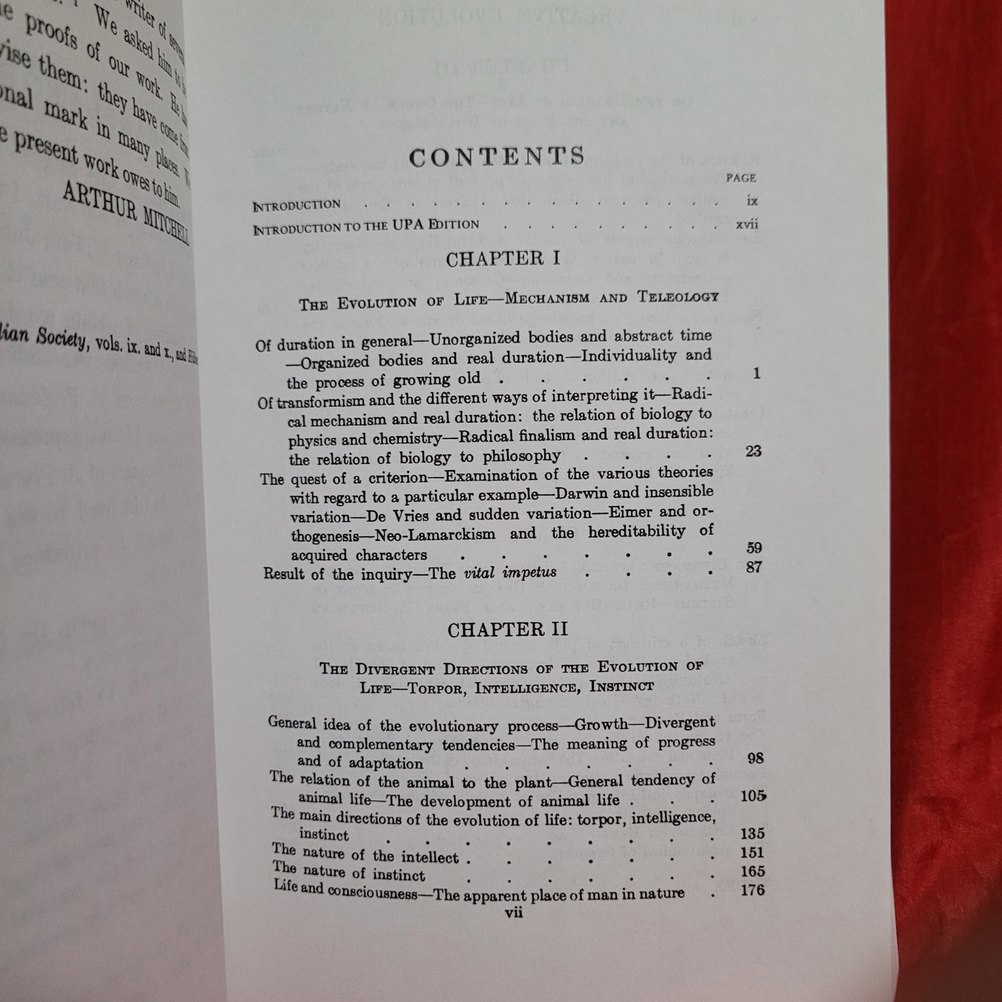 Creative Evolution by Henri Bergson Authorized Translation by Arthur Mitchell (University Press of America, 1983) Paperback