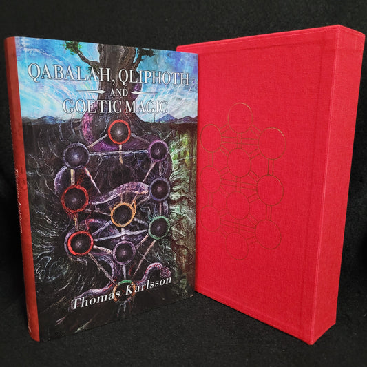 Qabalah, Qliphoth and Goetic Magic by Thomas Karlsson (Manus Sinistra Publishing, 2022) Deluxe Edition Limited to 72 Hand-Numbered Copies Grained Goat Leather Binding with Dust Jacket and Slipcase