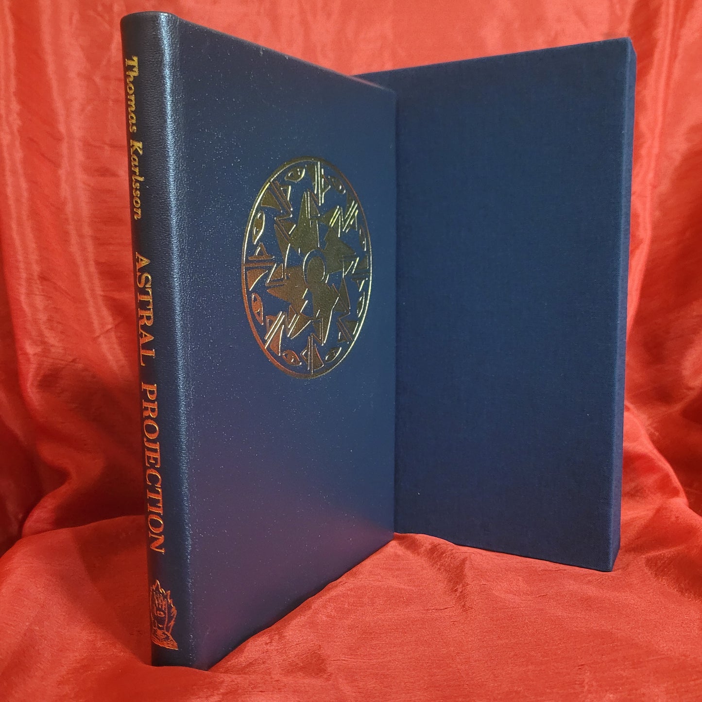 Astral Projection: The Psychonaut's Manual by Thomas Karlsson (Manus Sinistra Publishing, 2022) Deluxe Edition Bound in Grained Blue Goat Leather with Dust Jacket and Slipcase Limited to 72 Copies.