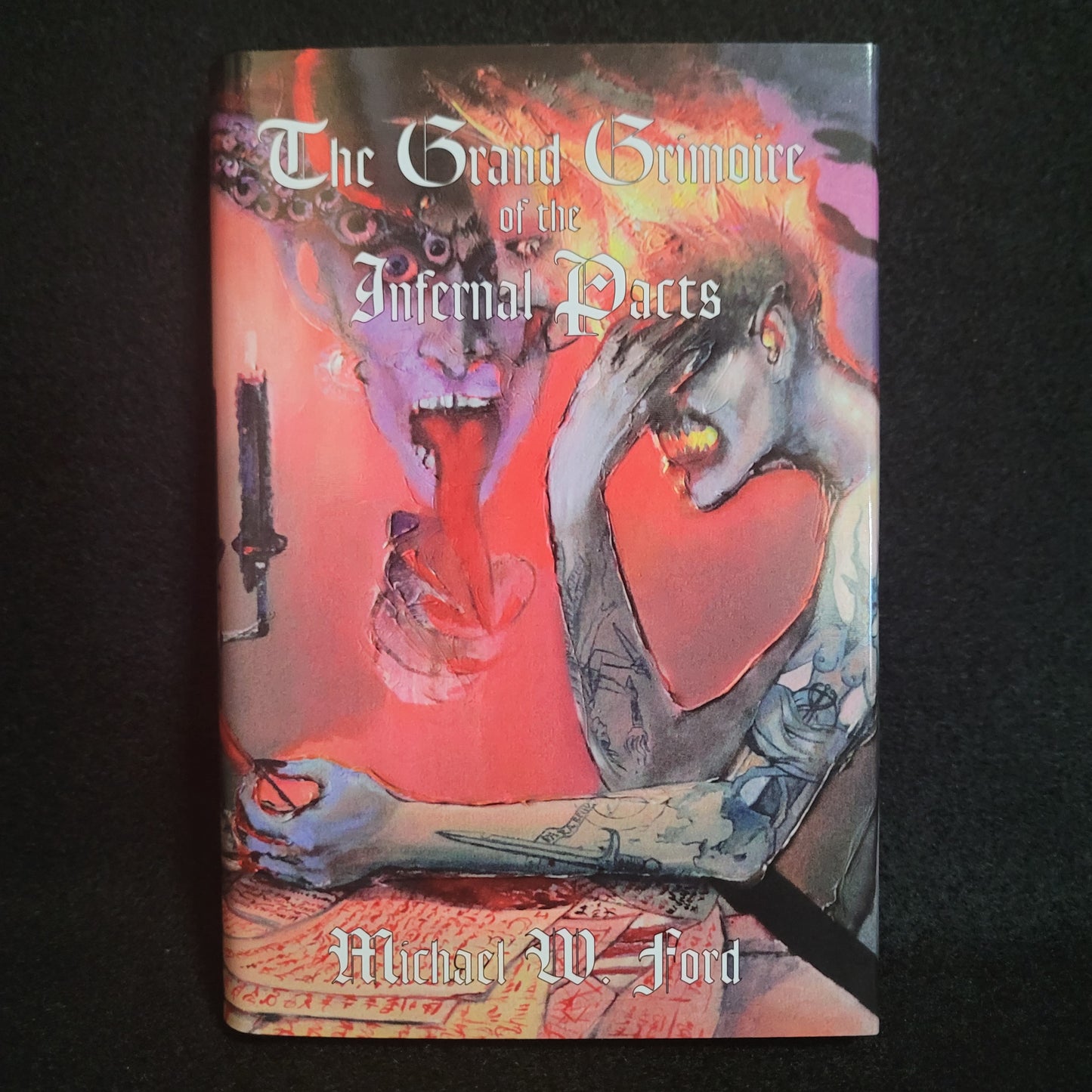 Grand Grimoire of the Infernal Pacts by Michael W. Ford (Manus Sinistra Publishing, 2022) Deluxe Edition Limited to 52 Copies Bound in Goat Leather with Dust Jacket and Cloth Slipcase