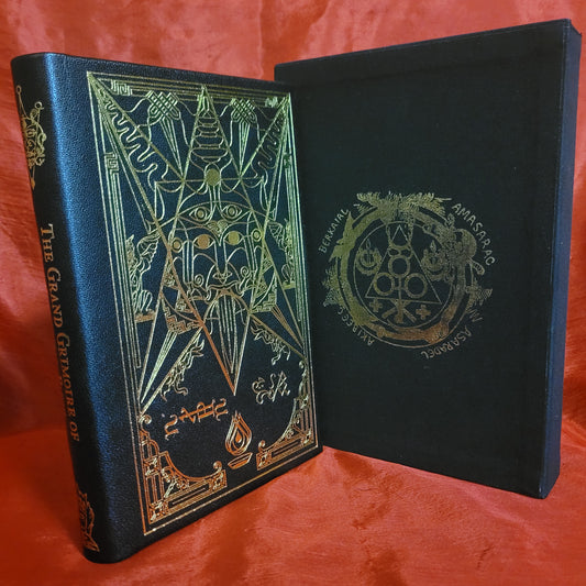 Grand Grimoire of the Infernal Pacts by Michael W. Ford (Manus Sinistra Publishing, 2022) Deluxe Edition Limited to 52 Copies Bound in Goat Leather with Dust Jacket and Cloth Slipcase