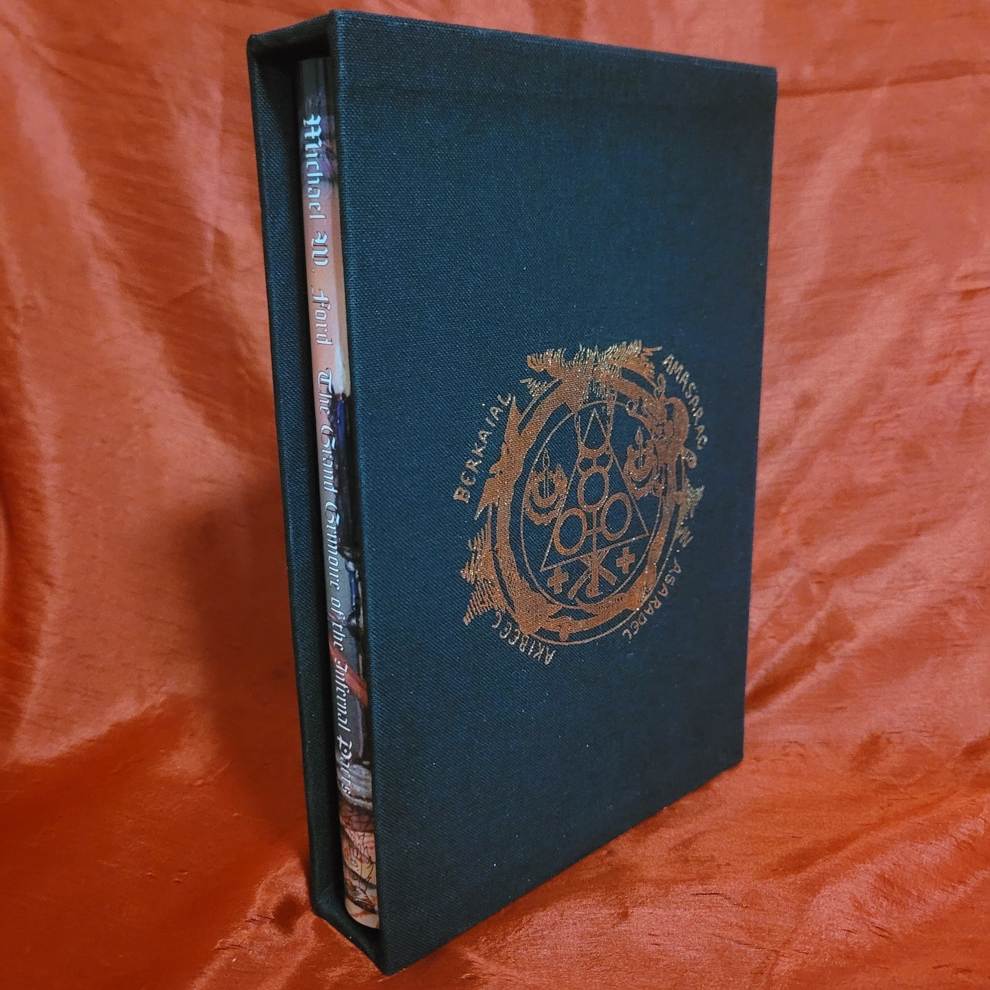 Grand Grimoire of the Infernal Pacts by Michael W. Ford (Manus Sinistra Publishing, 2022) Deluxe Edition Limited to 52 Copies Bound in Goat Leather with Dust Jacket and Cloth Slipcase